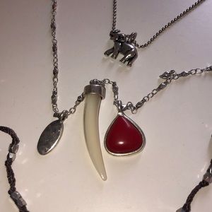 lucky brand long layered elephant necklace